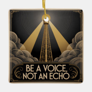 Adorno De Cerámica Sé una voz, no un eco
