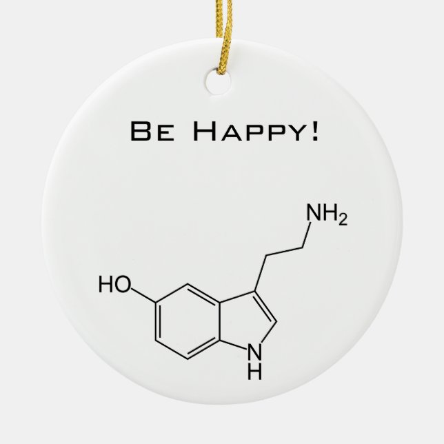 Adorno De Cerámica ¡Sea feliz! Serotonina (Frente)