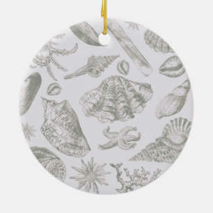 Adorno De Cerámica Seashell Soft Antique Art Beach Shells
