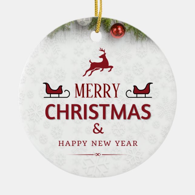 Adorno De Cerámica Seasonal Ornament Set (Frente)