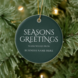 Adorno De Cerámica Seasons Greetings Green Modern Logo Business
