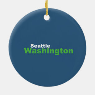 Adorno De Cerámica Seattle, Washington Ornament