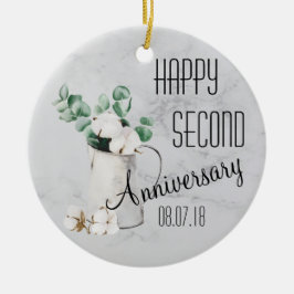 Adorno De Cerámica Second Anniversary Porcelain Ornament