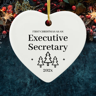 Adorno De Cerámica Secretario Ejecutivo Primera Navidad