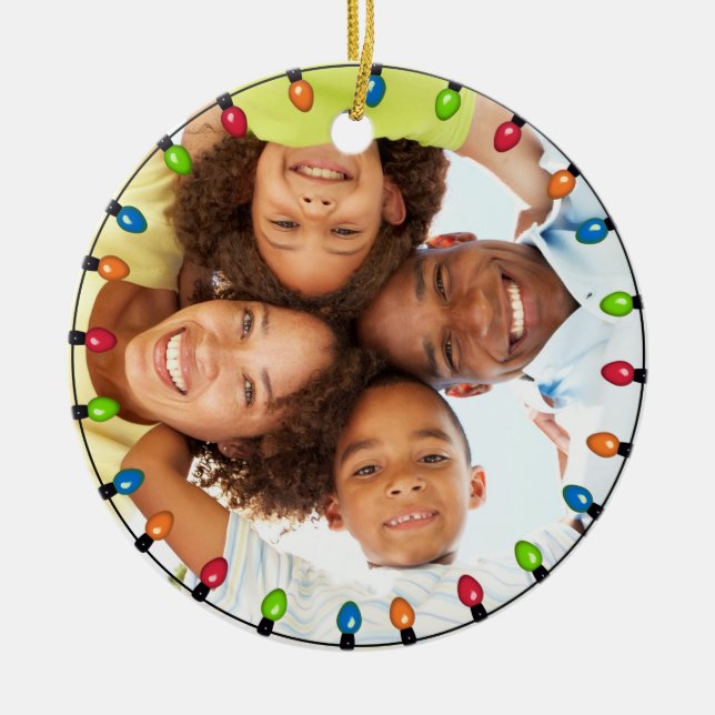 Adorno De Cerámica Secuencia de la foto de familia de las luces de (Frente)