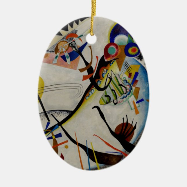 Adorno De Cerámica Segmento azul de Kandinsky (Frente)