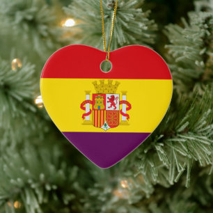 Adorno De Cerámica Segunda bandera de la República Española
