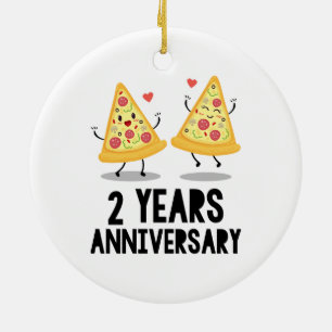 Adorno De Cerámica Segundo aniversario 2 años