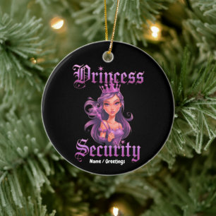 Adorno De Cerámica Seguridad de Princesa Gótico Hada Púrpura Gráfica