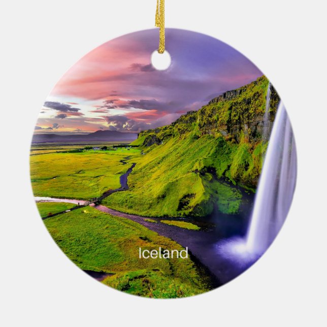 Adorno De Cerámica Seljalandfoss (Islandia) (Atrás)