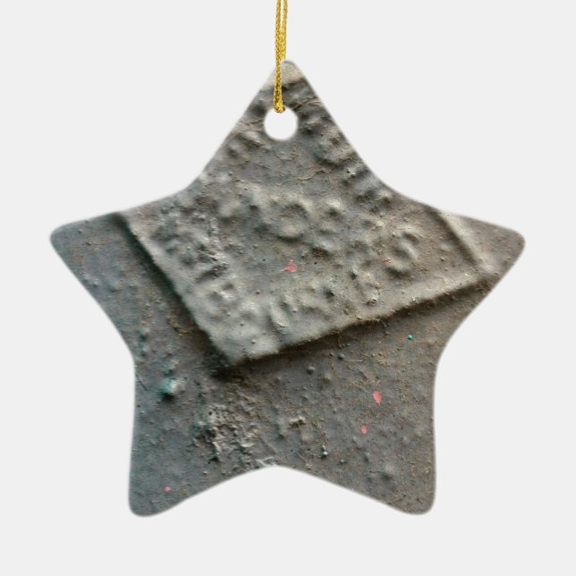 Adorno De Cerámica Sellado -- Sello metalizado antiguo de los (Frente)