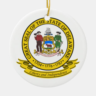 Adorno De Cerámica Sello de Delaware