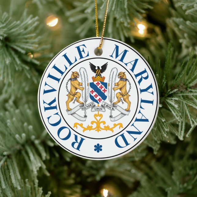 Adorno De Cerámica Sello de Rockville, Maryland (Árbol)