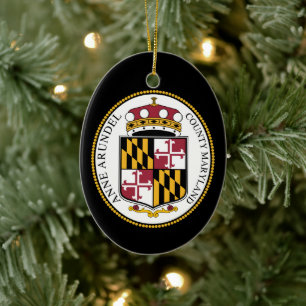 Adorno De Cerámica Sello del condado de Anne Arundel, MD