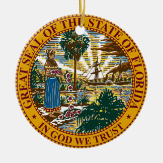 Adorno De Cerámica Sello del estado de la Florida