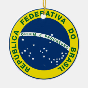 Adorno De Cerámica Sello nacional de Brasil