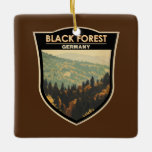 Adorno De Cerámica Selva Negra Alemania Viaje de arte<br><div class="desc">Selva Negra en un estilo de arte vector. La Selva Negra es una región montañosa en el suroeste de Alemania,  en la frontera con Francia.</div>