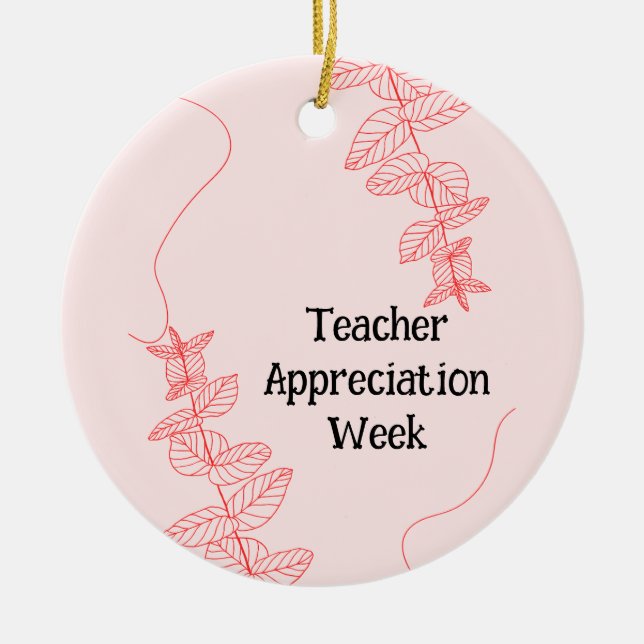 Adorno De Cerámica Semana de Apreciación del Profesor (Frente)