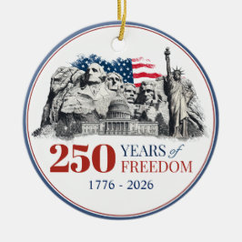 Adorno De Cerámica Semicincuentenario de América 250 años de libertad