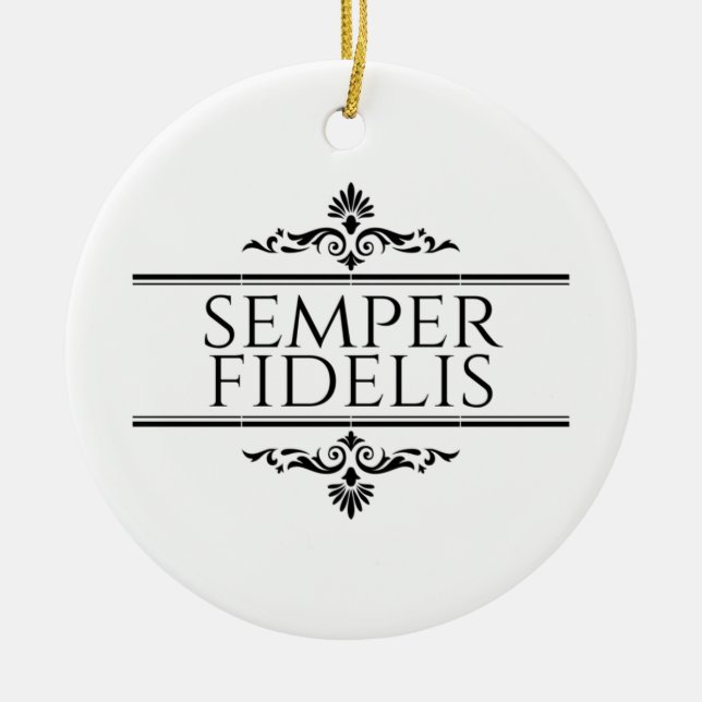 Adorno De Cerámica Semper Fidelis (Frente)