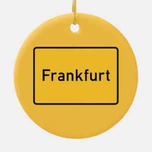 Adorno De Cerámica Señal de tráfico de Francfort, Alemania