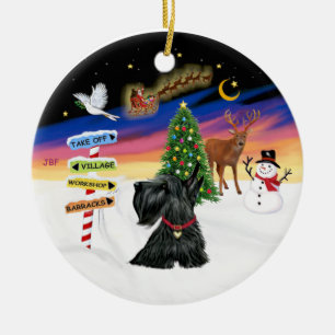 Adorno De Cerámica Señales de Navidad - Terrier Escocés #12