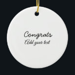 Adorno De Cerámica Sencillas felicitaciones mínimas graduación añadir<br><div class="desc">diseño</div>