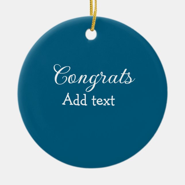 Adorno De Cerámica Sencillas felicitaciones mínimas graduación añadir (Frente)