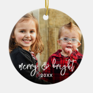 Adorno De Cerámica Sencillo 2 foto Feliz Navidad nombre navideño mode