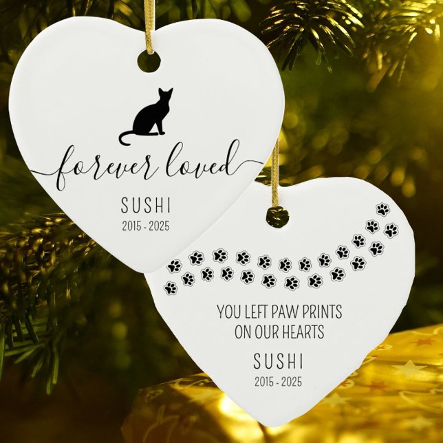 Adorno De Cerámica Sencillo Gato Por Siempre Amado (Subido por el creador)