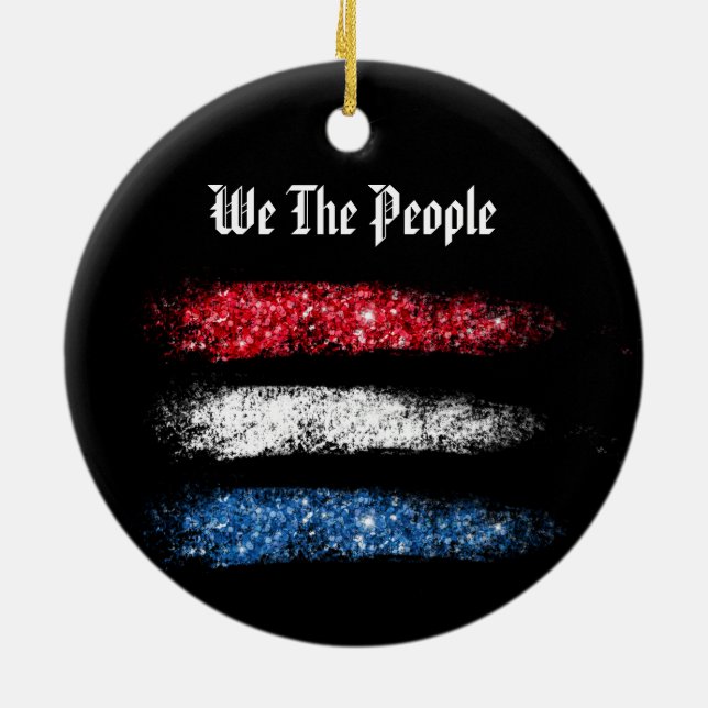 Adorno De Cerámica *~* Sencillos NOSOTROS EL PUEBLO - Bandera america (Atrás)