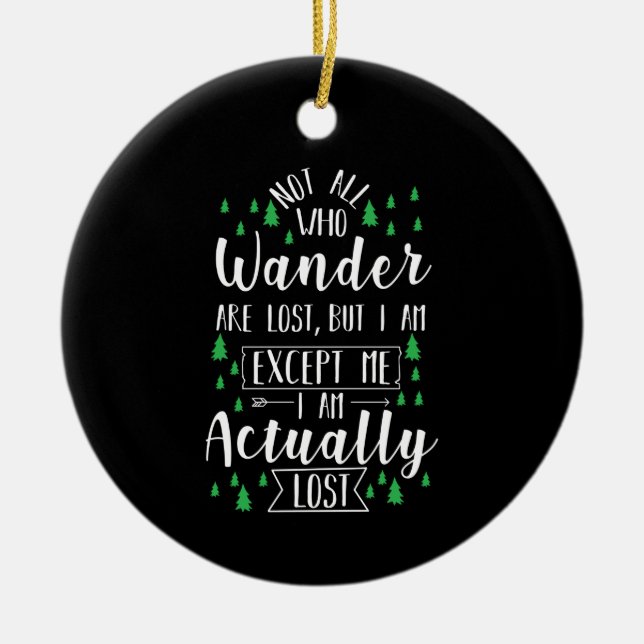 Adorno De Cerámica Senderismo divertido (Frente)