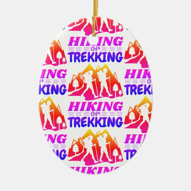 Adorno De Cerámica Senderismo o senderismo (Frente)