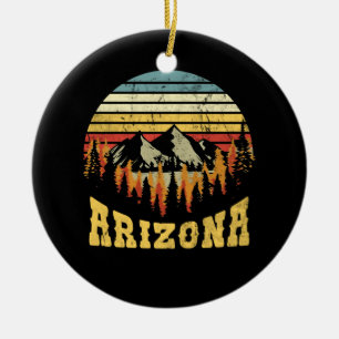 Adorno De Cerámica Senderismo por las montañas de Arizona Retro Vinta