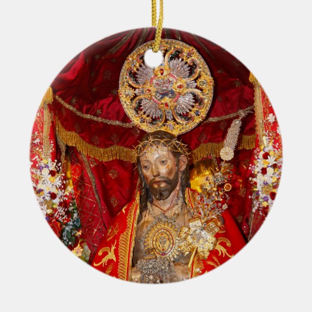 Adorno De Cerámica "Senhor Santo Cristo dos Milagres" (Frente)