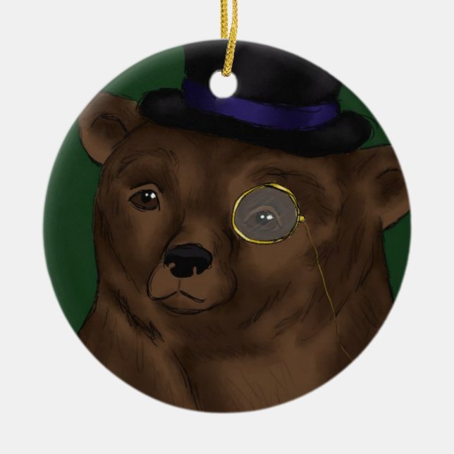 Adorno De Cerámica Señor Bear Ornament (Frente)