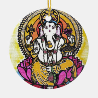 Adorno De Cerámica Señor Ganesha