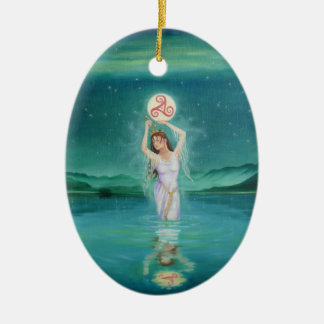 Adorno De Cerámica "Señora céltica Ornamento-Diosa del lago"