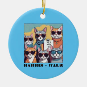 Adorno De Cerámica Señora de gatos sin hijos señoras de gatos sin hij