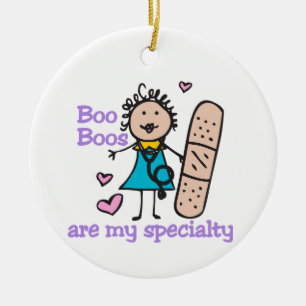 Adorno De Cerámica Señora enfermera