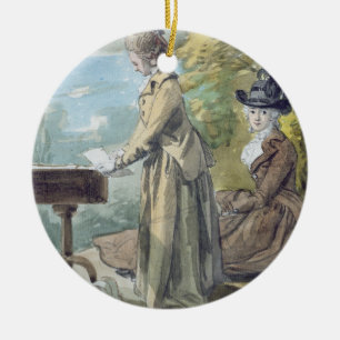 Adorno De Cerámica Señora Francisco Scott y señora Elliot, c.1770
