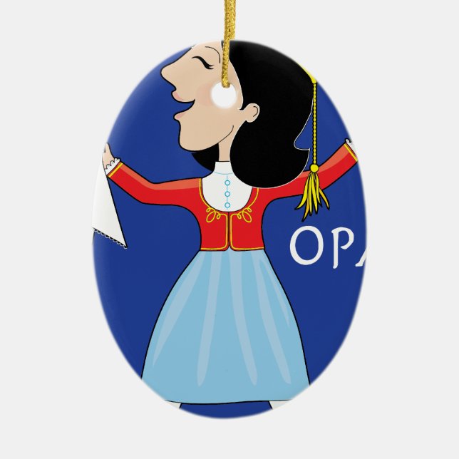 Adorno De Cerámica Señora griega Dancing (Frente)