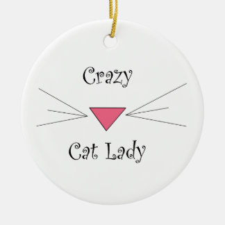 Adorno De Cerámica Señora loca del gato