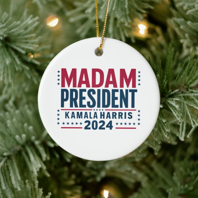Adorno De Cerámica Señora Presidenta Kamala Harris 2024 Votación demó (Árbol)