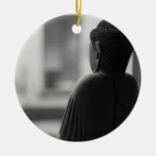 Adorno De Cerámica Sentada de Buda en la meditación