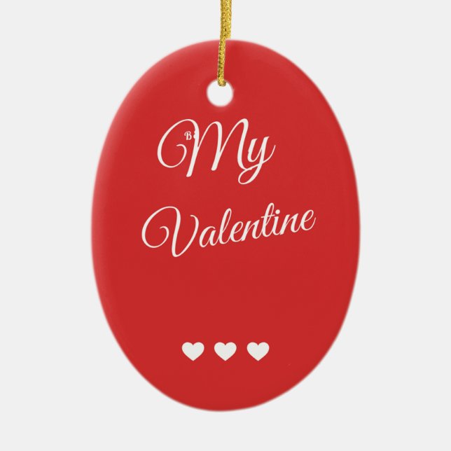 Adorno De Cerámica Sentido San Valentín (Frente)