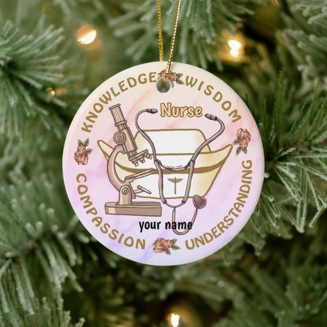 Adorno De Cerámica Sepia fresca enfermera (Árbol)