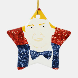 Adorno De Cerámica sequin donald trump