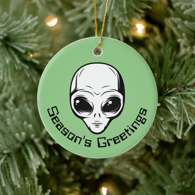 Adorno De Cerámica Ser Extraterrestre Extraterrestre en el Espacio (Árbol)