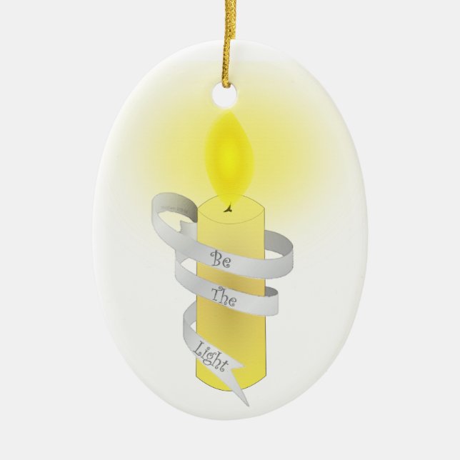 Adorno De Cerámica Ser la luz (Frente)